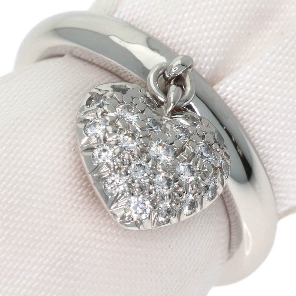 TIFFANY Authentic Silver Diamond Heart Ring